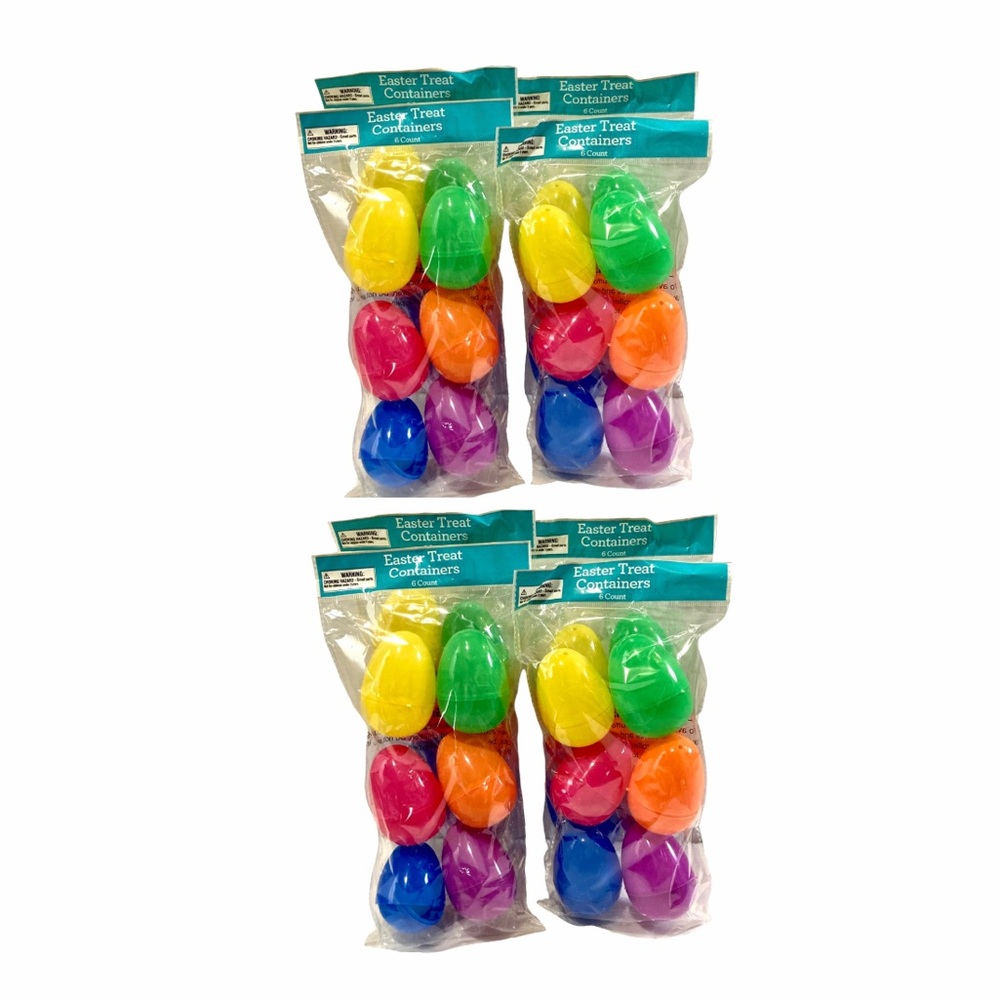 Jumbo Multicolor Rainbow Plastic Easter Eggs